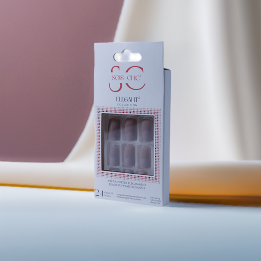 Discover elegance with Sois Chic's Elegant Collection press-on nails box. Elevate your nail game with stylish designs and premium quality. Shop now for effortless glamour!